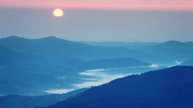 Sunrise in mountain