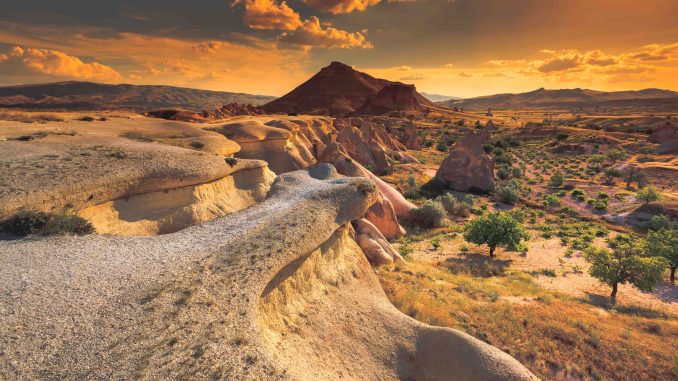 Cappadocia mountain landscape, Turkey