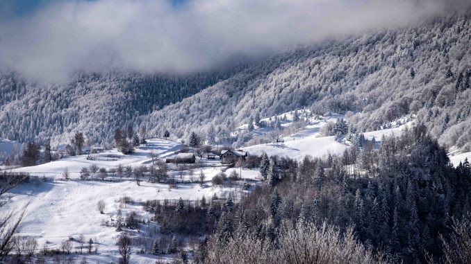 Snow in the mountains